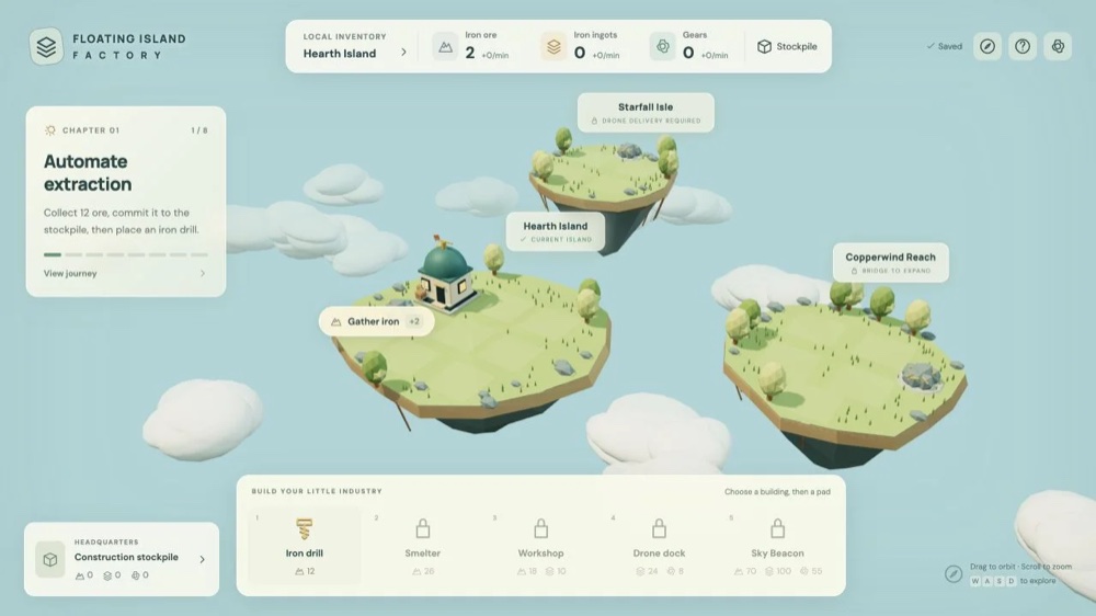 Floating Island Factory: a game by Kiril Petrovski
